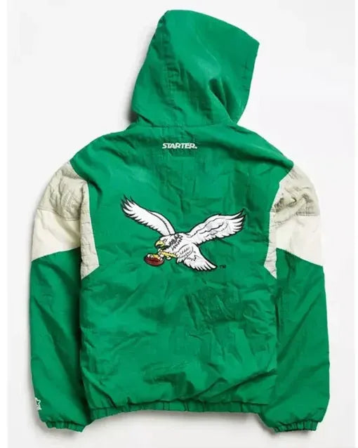 Philadelphia Eagles 80’s Green Anorak Jacket