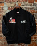 Philadelphia Eagles Super Bowl Black Varsity Jacket Clanton Jacket