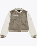 Philadelphia Eagles Tan Full Snap Varsity Jacket WorthVee
