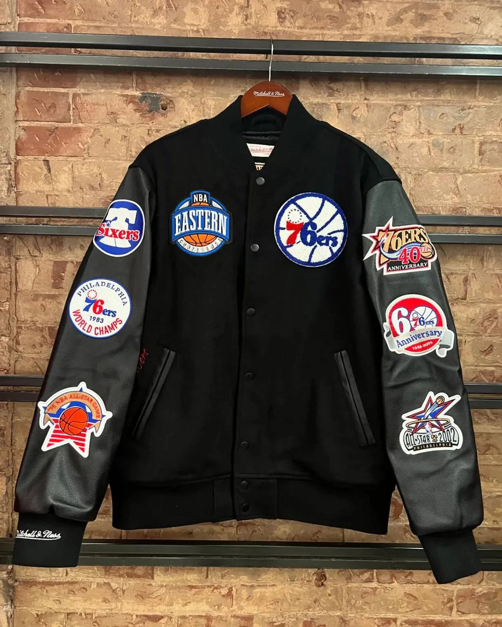 Philadelphia NBA Varsity Black Jacket Clanton Jacket