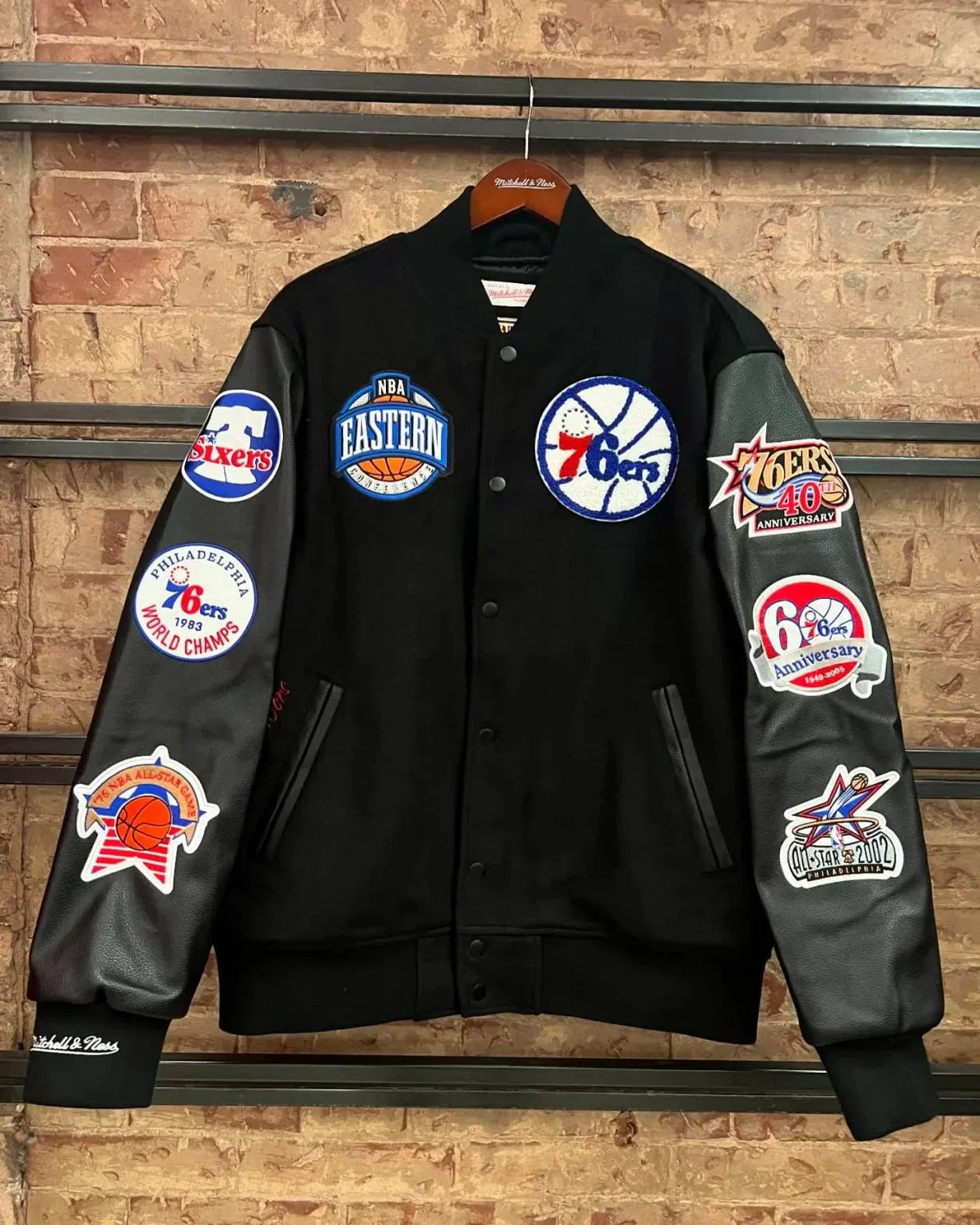 Philadelphia NBA Varsity Black Jacket Clanton Jacket