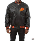 Phoenix Suns Black Leather Varsity Jacket Clanton Jacket