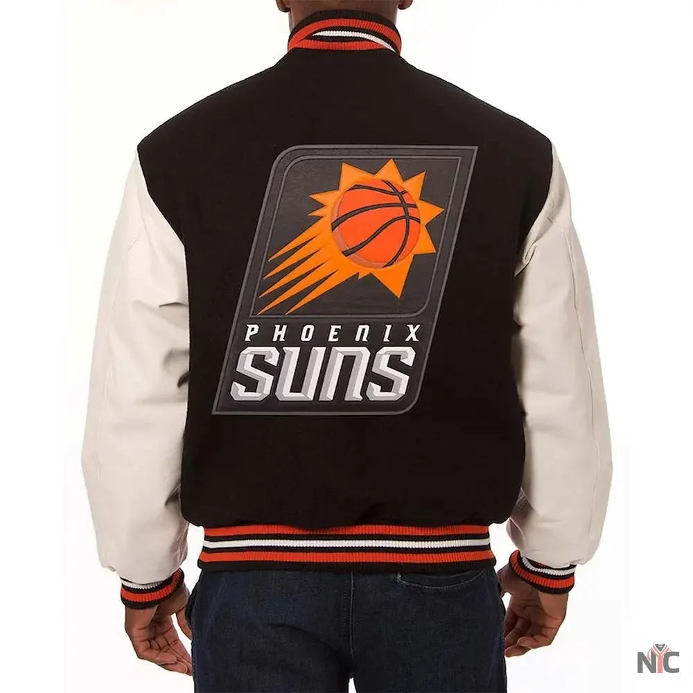 Phoenix Suns Black and White Varsity Jacket Clanton Jacket