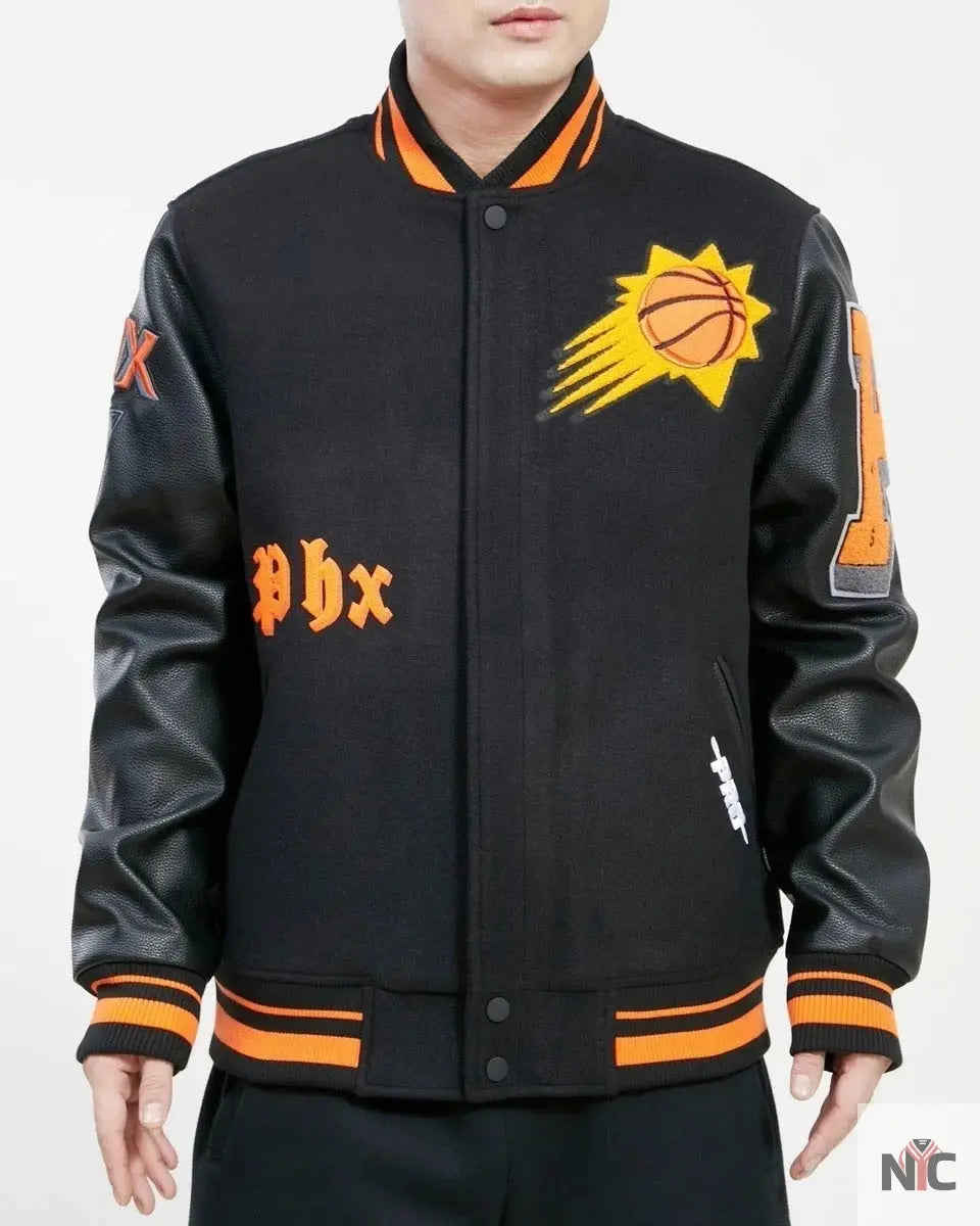 Phoenix Suns Old English Logo Varsity Jacket Clanton Jacket