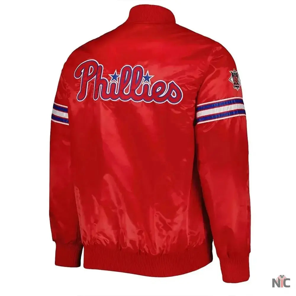 Pick & Roll Philadelphia Phillies Varsity Satin Jacket Clanton Jacket
