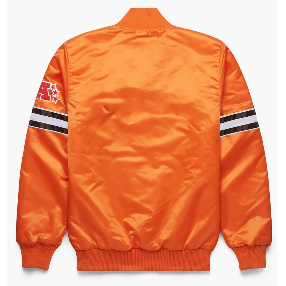 Pick and Roll Denver Broncos Orange Satin Jacket WorthVee