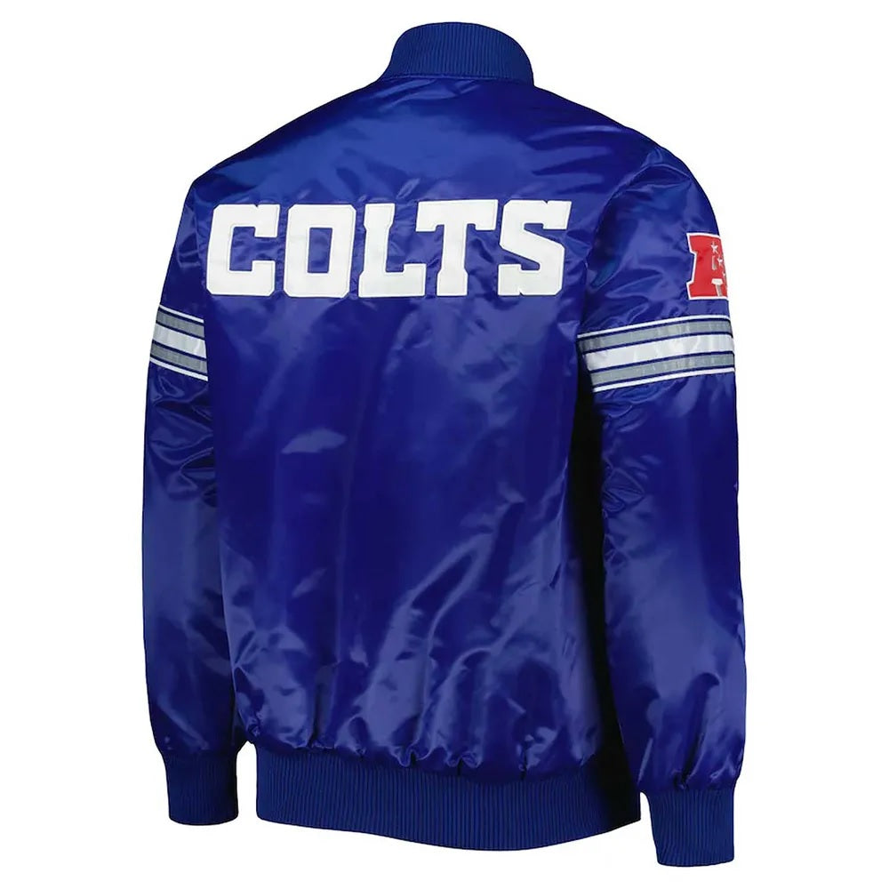 Pick and Roll Indianapolis Colts Blue Satin Jacket WorthVee