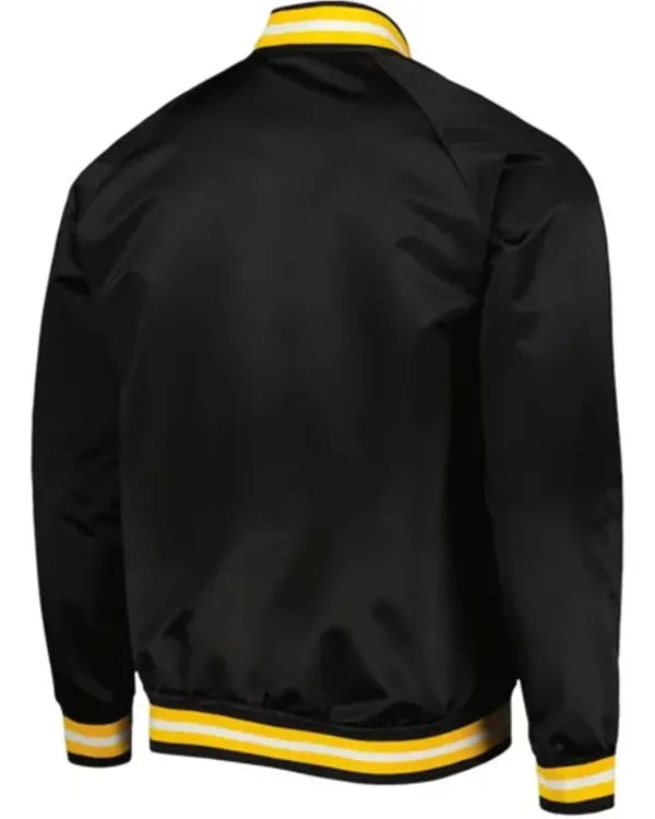 Pittsburgh Penguins Varsity Black Satin Jacket