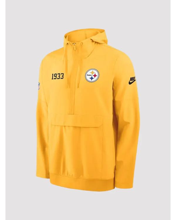 Pittsburgh Steelers Anorak Half-Zip Yellow Hoodie Clanton Jacket