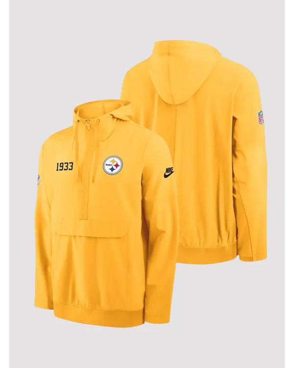 Pittsburgh Steelers Anorak Half-Zip Yellow Hoodie Clanton Jacket