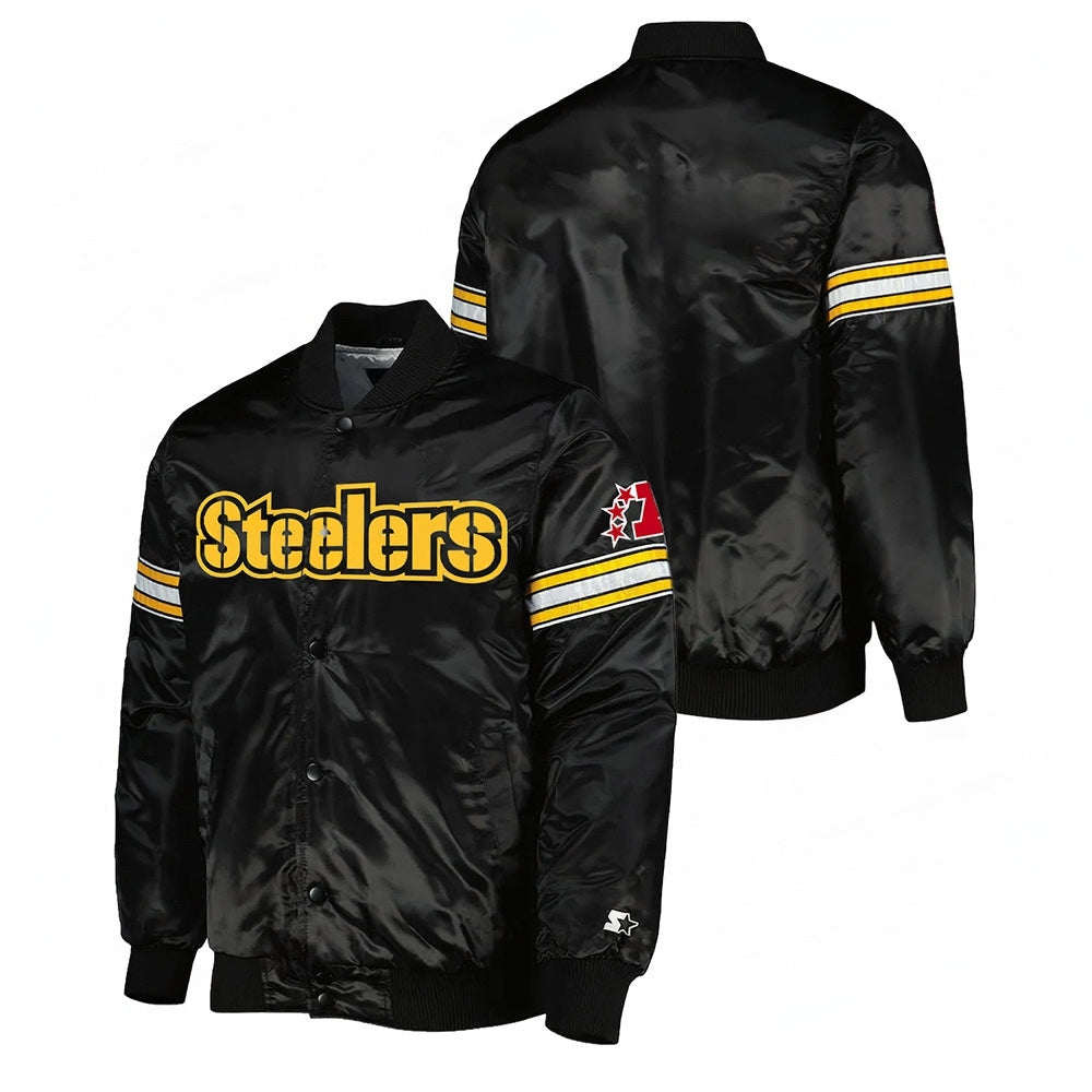 Pittsburgh Steelers Heavyweight Satin Varsity Jacket
