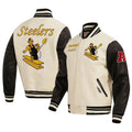 Pittsburgh Steelers Retro Classic Varsity Cream Jacket