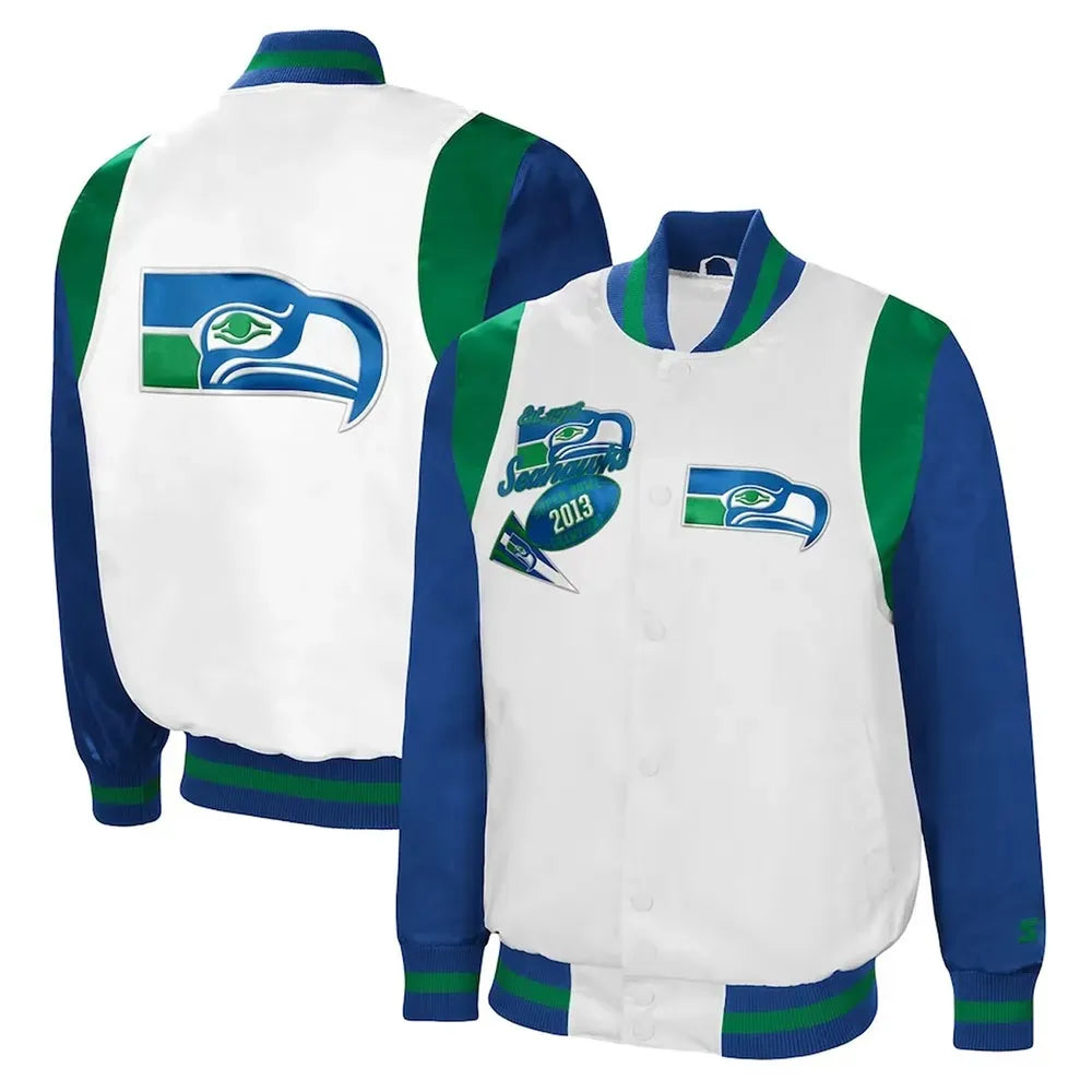 Retro The All-American Seattle Seahawks Satin Jacket