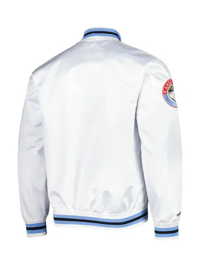 MLS Sporting Kansas City White Satin Jacket Clanton Jacket