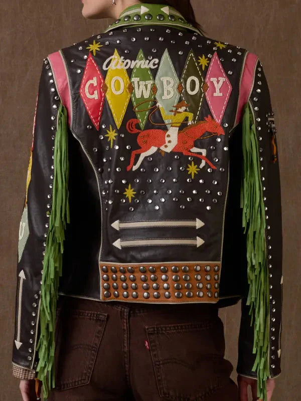 Rodeo Atomic Ranch Black Biker Jacket Clanton Jacket