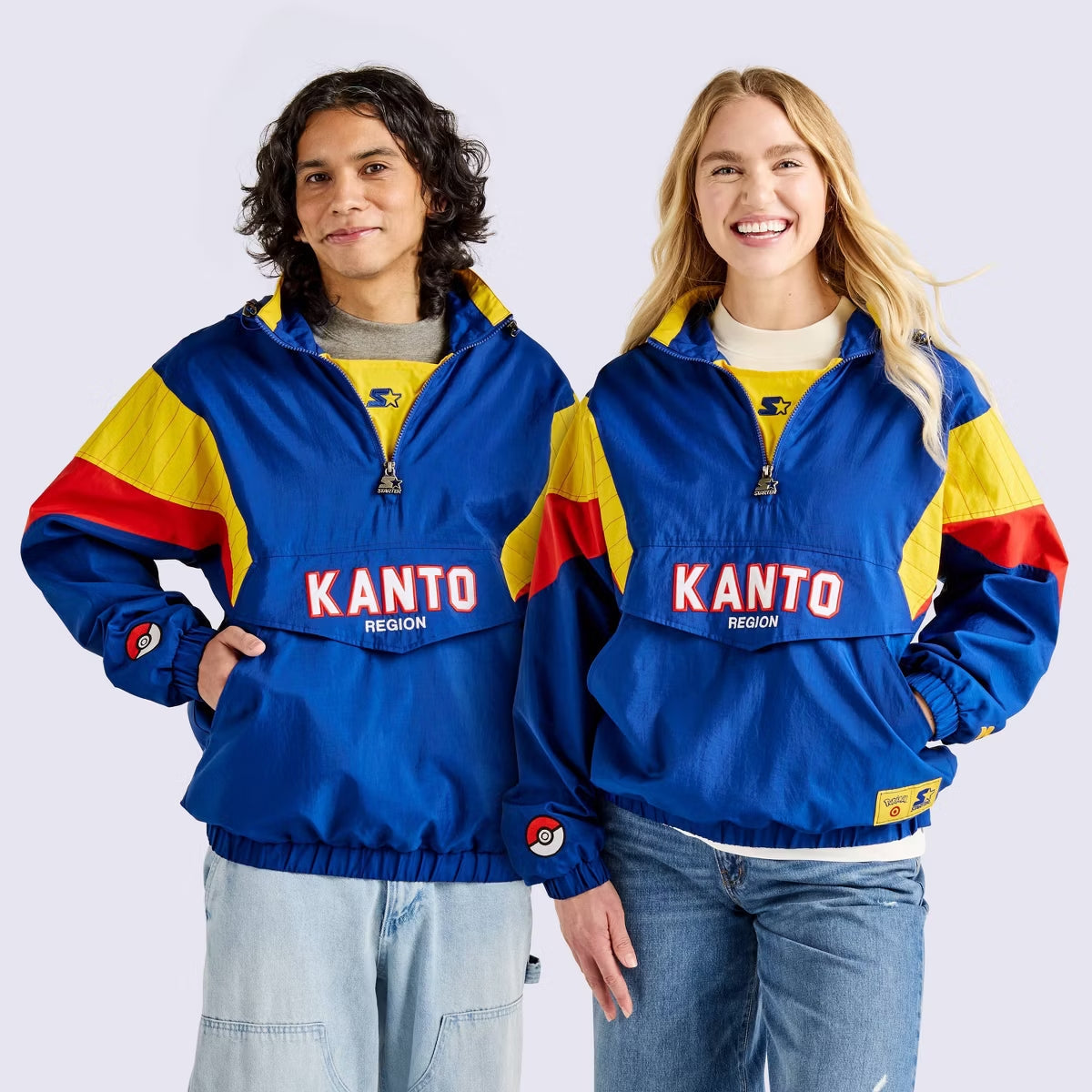 Pokémon Starter Kanto Pullover Jacket Blue WorthVee