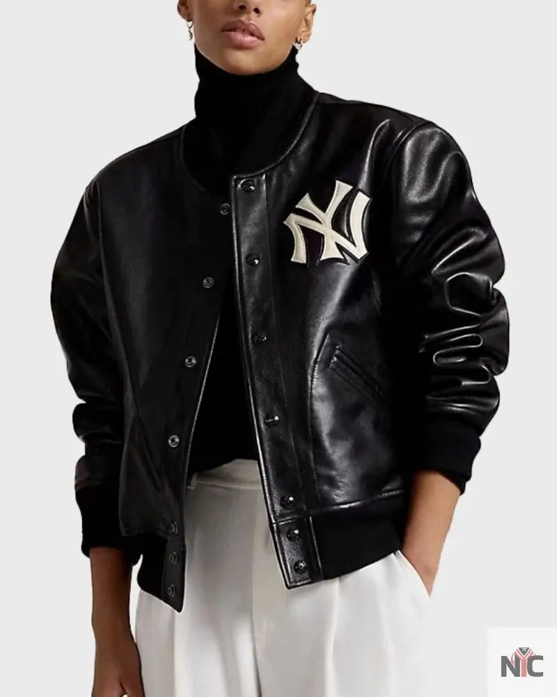 Polo Ralph Lauren Yankees Leather Jacket Clanton Jacket