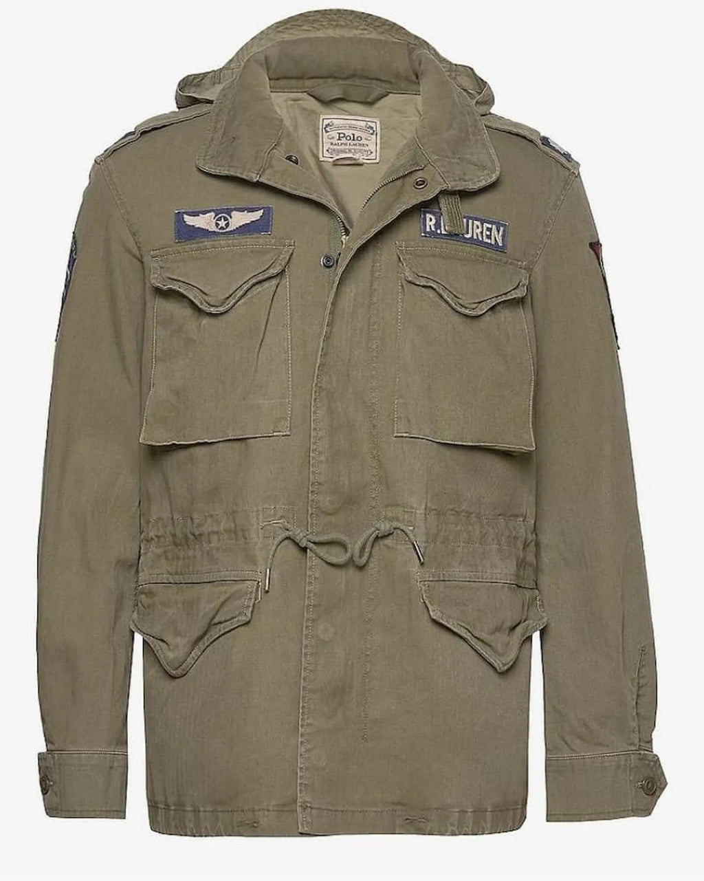 Polo Ralph Lauren M-65 Field Jacket Olive Green Military Style Coat WorthVee