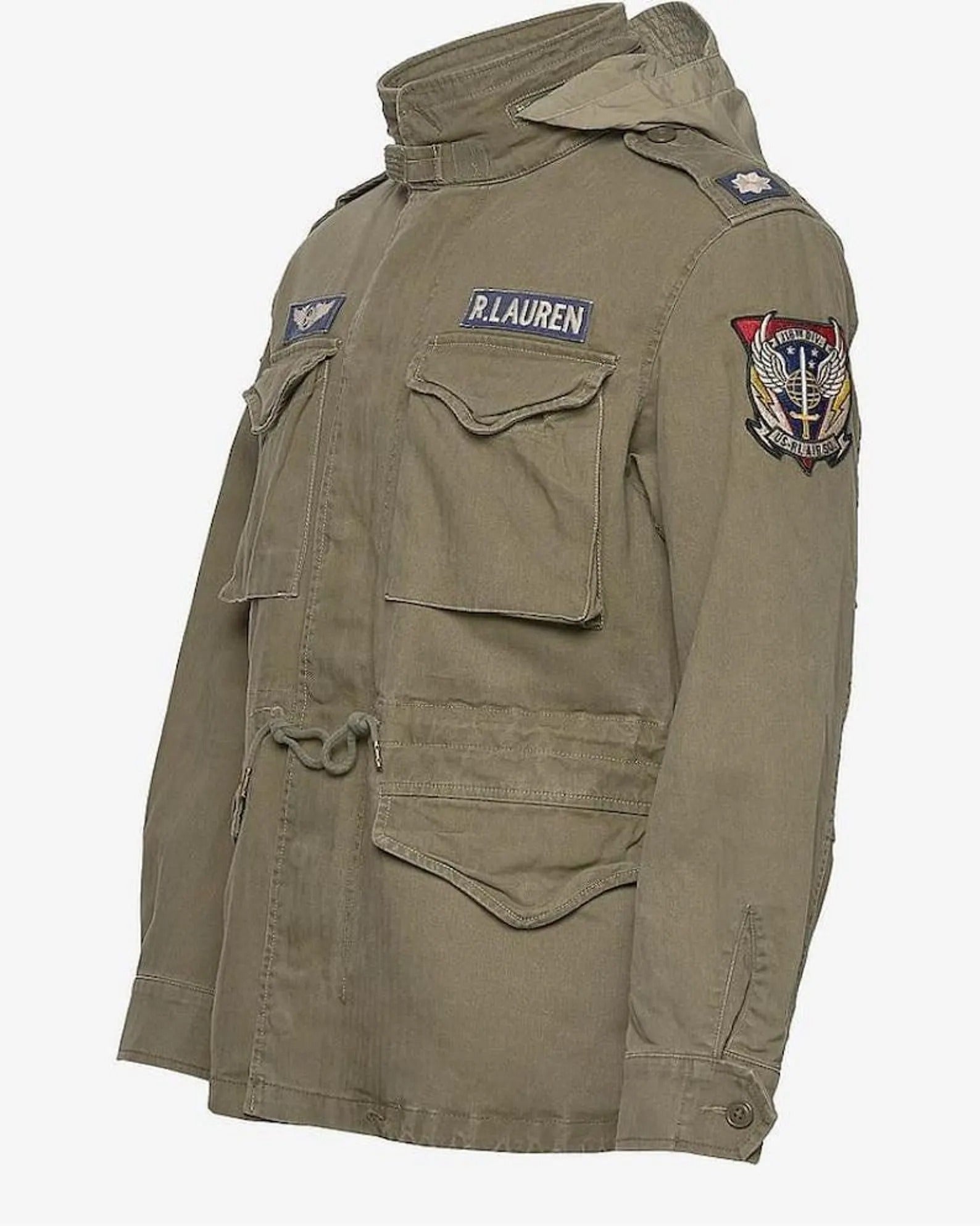 Polo Ralph Lauren M-65 Field Jacket Olive Green Military Style Coat WorthVee
