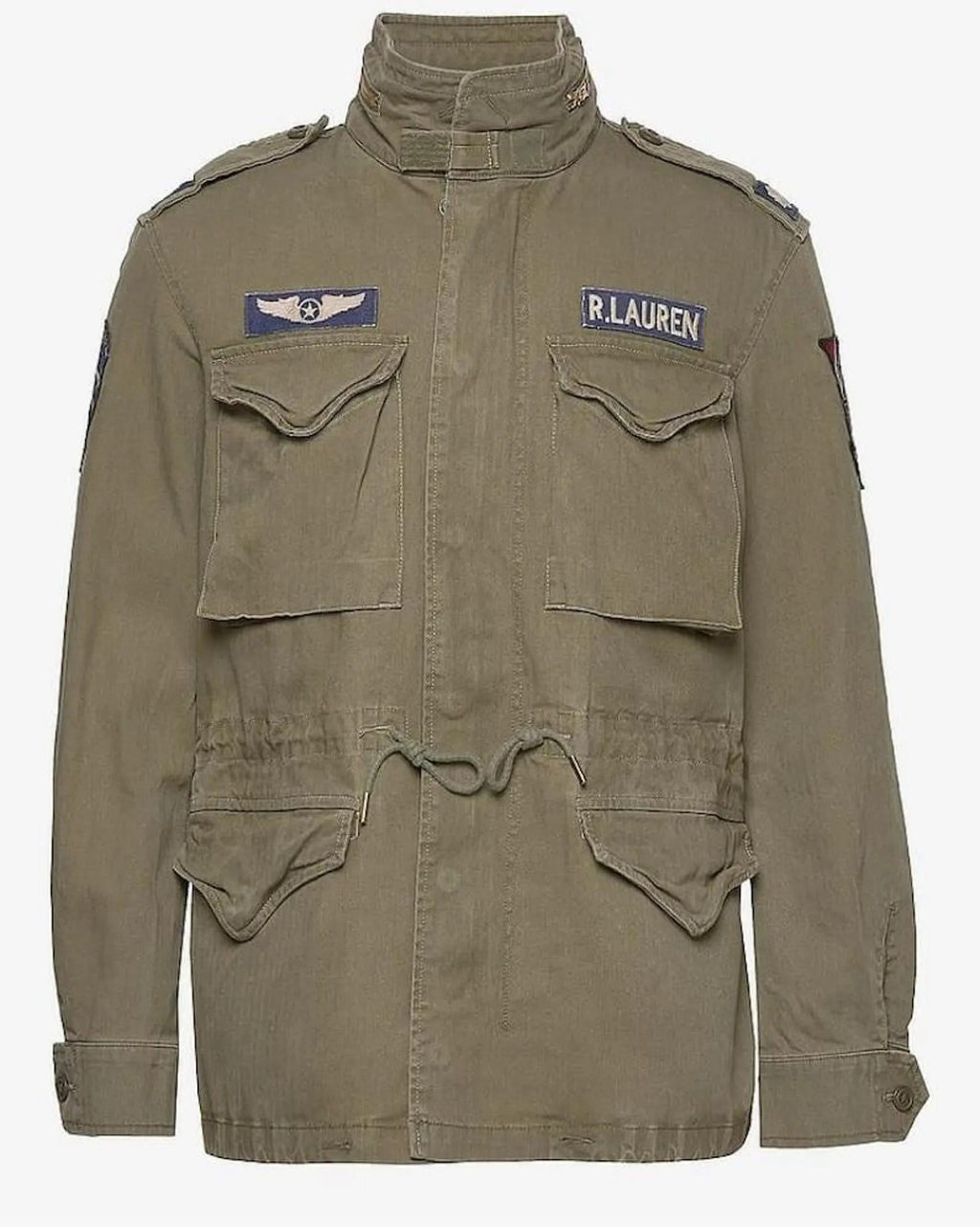 Polo Ralph Lauren M-65 Field Jacket Olive Green Military Style Coat WorthVee