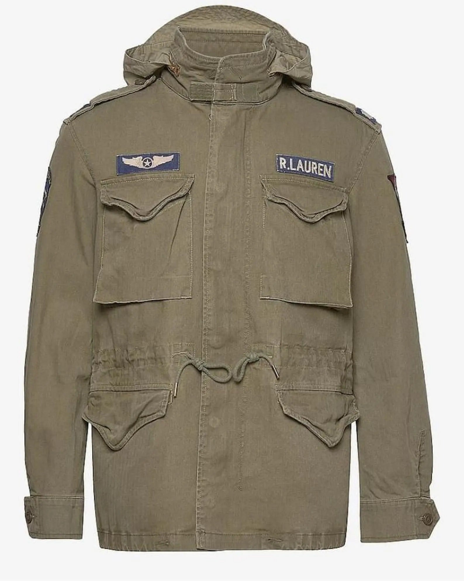 Polo Ralph Lauren M-65 Field Jacket Olive Green Military Style Coat WorthVee