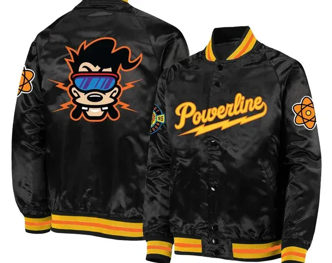 Powerline Black Varsity Jacket Clanton Jacket