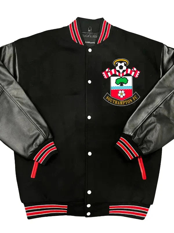 Premier League Southampton F.C. Leather Varsity Jacket Clanton Jacket
