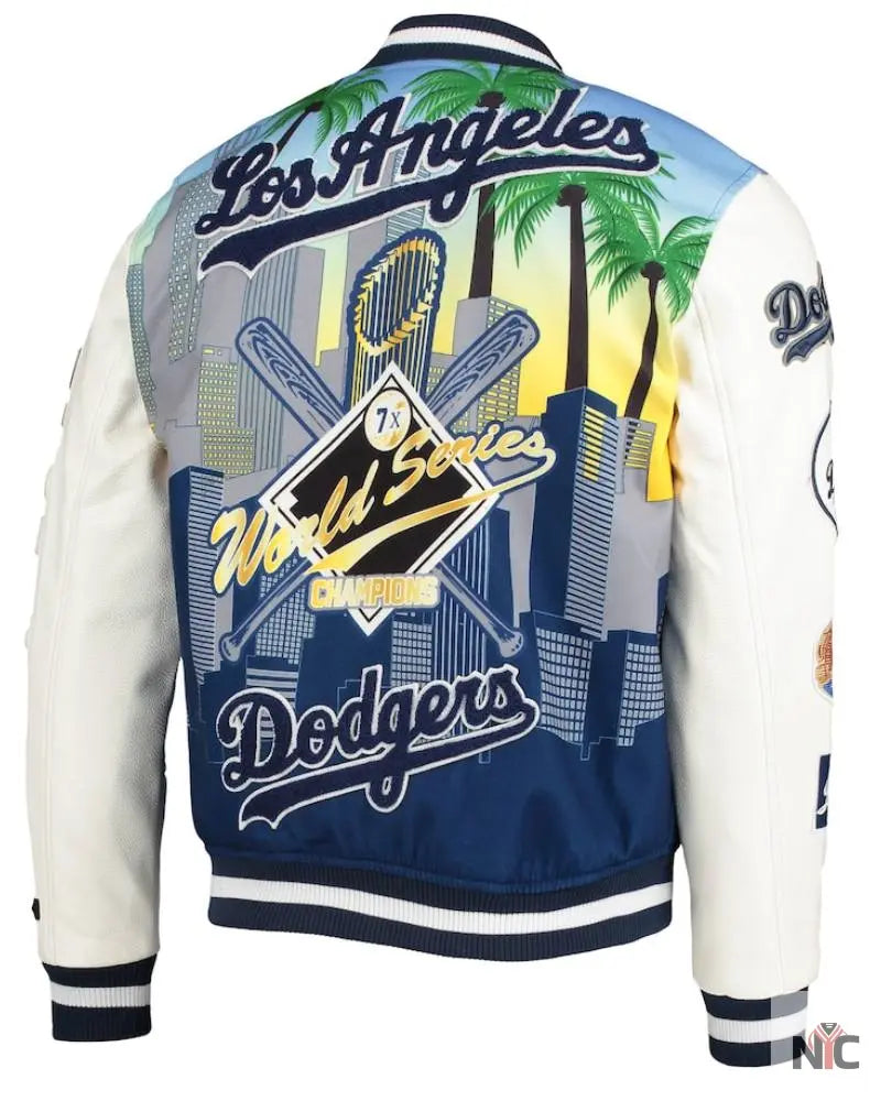 Pro Standard White Los Angeles Dodgers Varsity Jacket Clanton Jacket