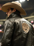 Professional Bull Riders Canada 2022 Black Leather Jacket WorthVee