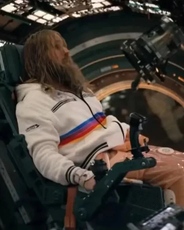 Project Hail Mary Ryan Gosling Rainbow Stripe Zipper Hoodie Clanton Jacket