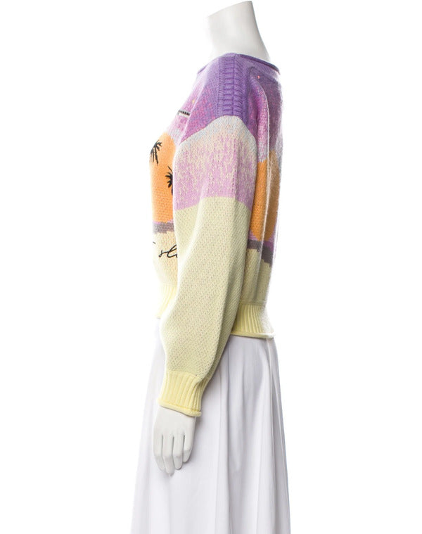 Queenie 2024 Cristale De’Abreu Purple Sunset Graphic Sweater WorthVee