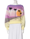 Queenie 2024 Cristale De’Abreu Purple Sunset Graphic Sweater WorthVee