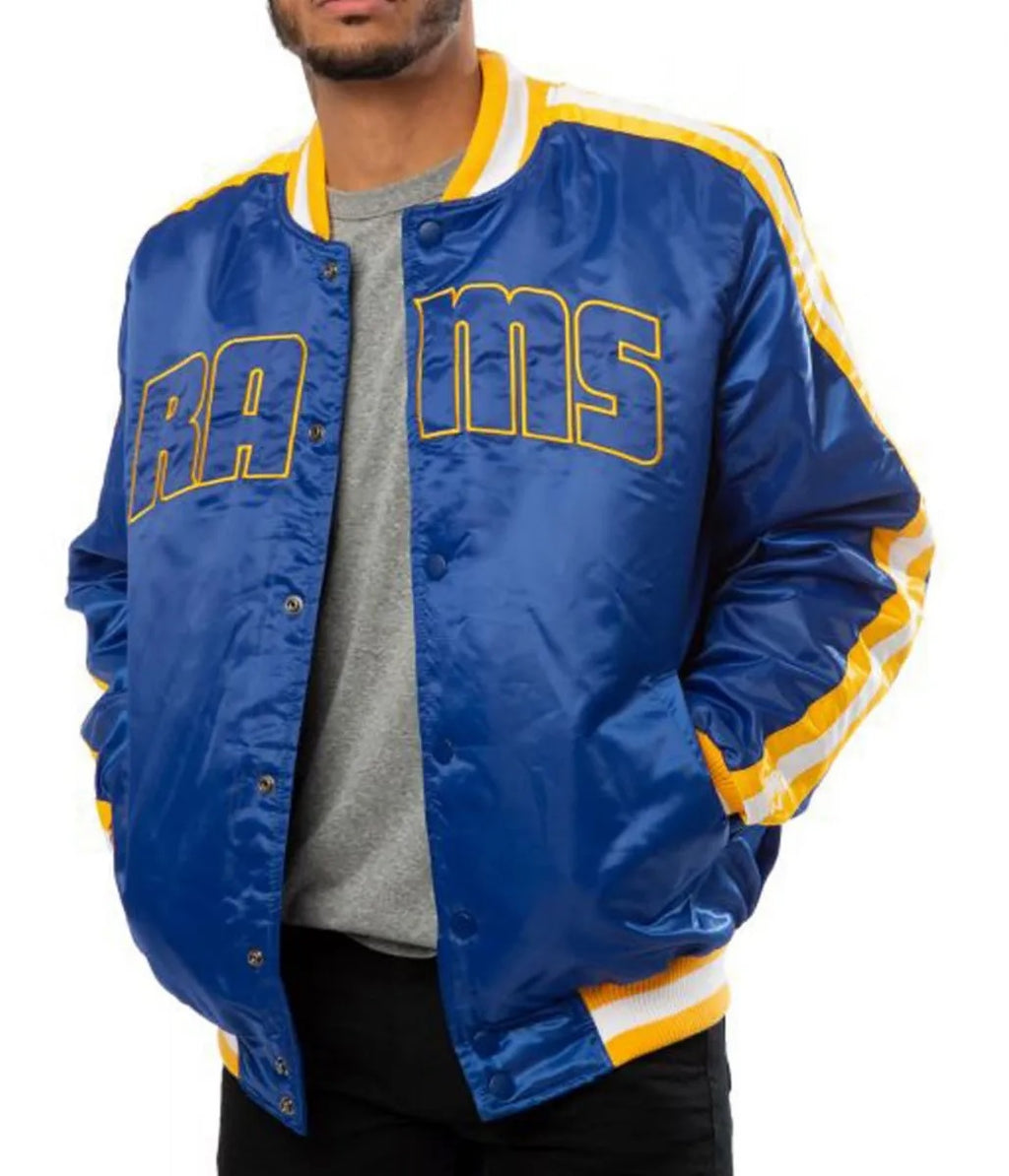 Rams LA Satin Blue Jacket WorthVee