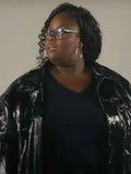 Raven Goodwin Style Me for Christmas Black Leather Jacket