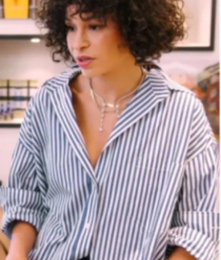 Real Housewives of New York City Sai Striped Shirt