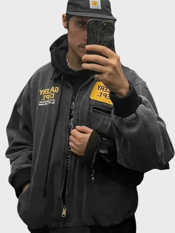 Recreation Gallery Dept Mechanic Navy Blue Bomber Jacket WorthVee