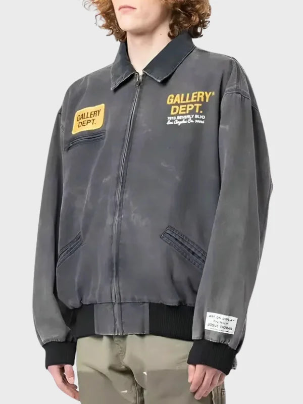 Recreation Gallery Dept Mechanic Navy Blue Bomber Jacket WorthVee