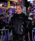 Rita Ora New York City Black Leather Jacket