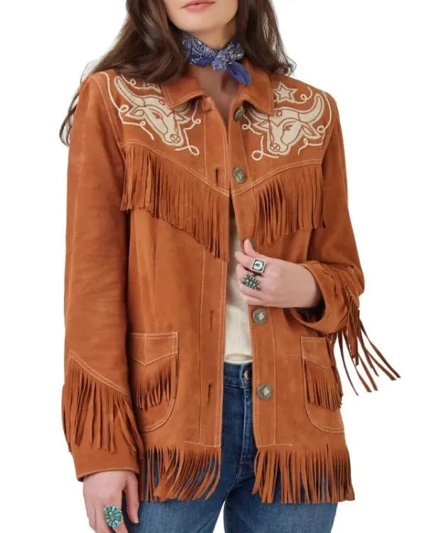 Rock a Retro-Rodeo Brown Fringed Suede Jacket