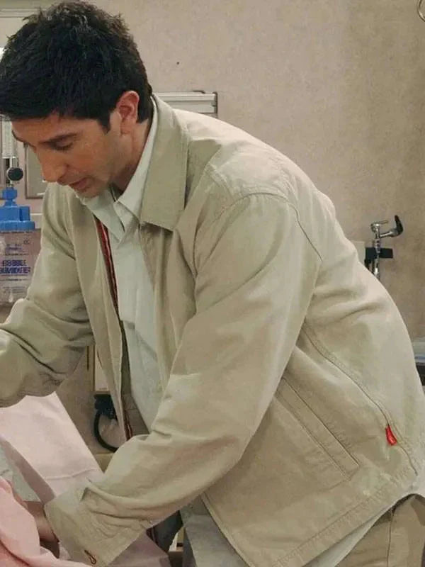 Ross Geller Friends White Jacket Clanton Jacket