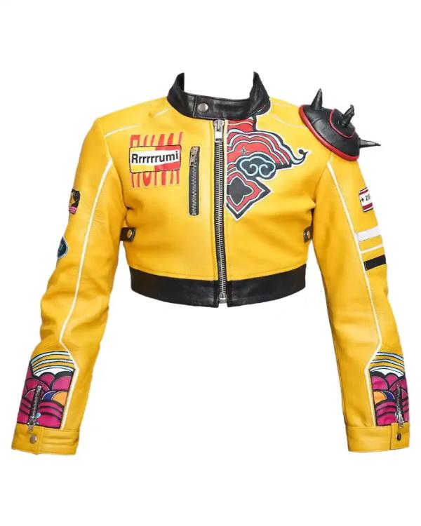 KPop Demon Hunters Rumi Yellow Cropped Jacket