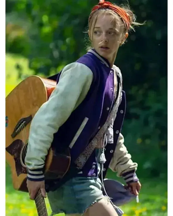 Run Away 2026 Ellie de Lange Purple Varsity Jacket WorthVee