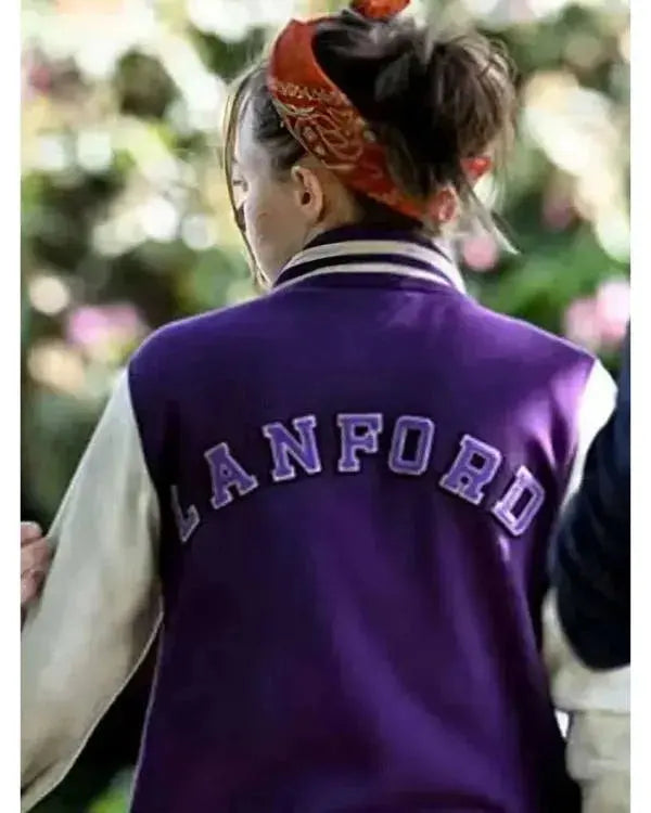 Run Away 2026 Ellie de Lange Purple Varsity Jacket WorthVee