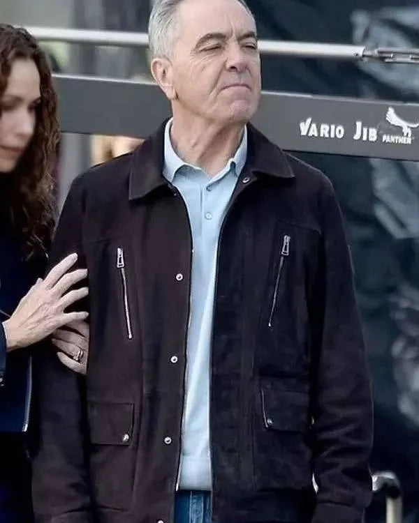 Run Away James Nesbitt Black Suede Jacket