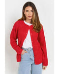 Run Away S01 Ruth Jones Red Chunky Cardigan