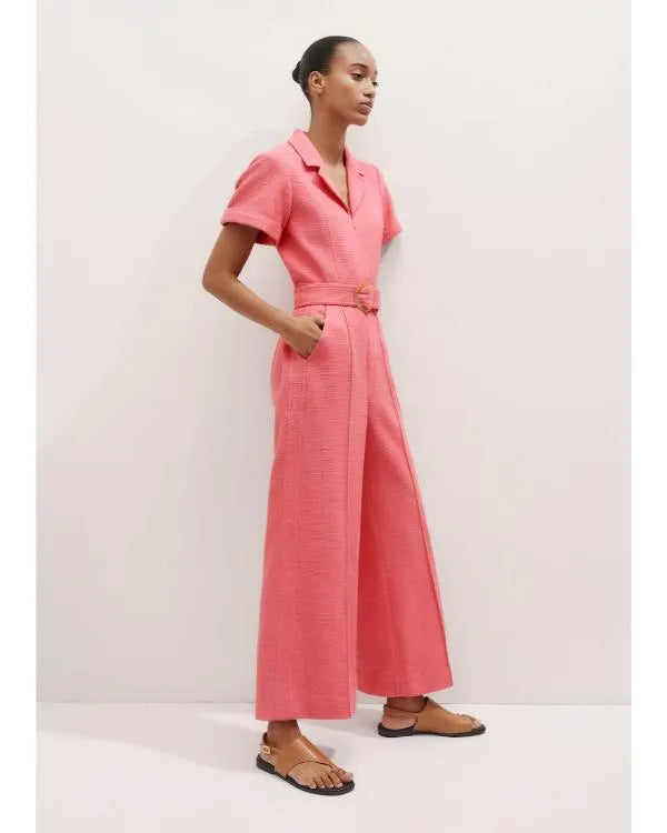 Run Away S01 Tracy-Ann Oberman Pink Tweed Jumpsuit