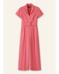 Run Away S01 Tracy-Ann Oberman Pink Tweed Jumpsuit
