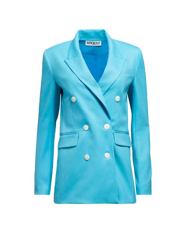 Running Point S02 Kate Hudson Blue Double-Breasted Blazer WorthVee