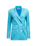 Running Point S02 Kate Hudson Blue Double-Breasted Blazer WorthVee