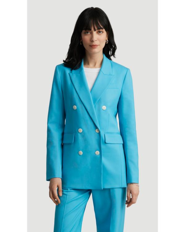 Running Point S02 Kate Hudson Blue Double-Breasted Blazer WorthVee